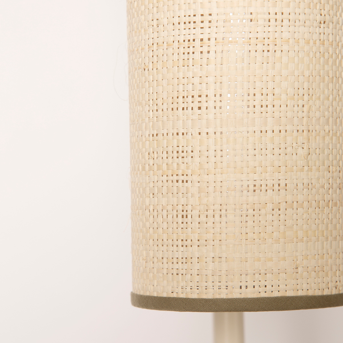 Table Lamp Tokyo, White - H43 cm - Steel / Cotton shade - image 2
