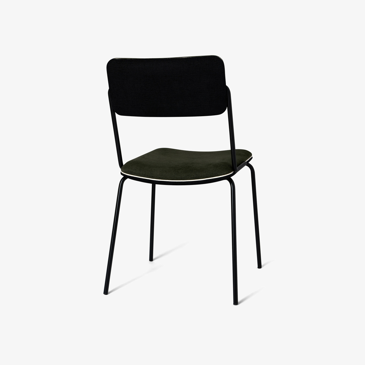 Chair Double Jeu, Green / Black - H85 x W51 x D43 cm - Cotton - image 4