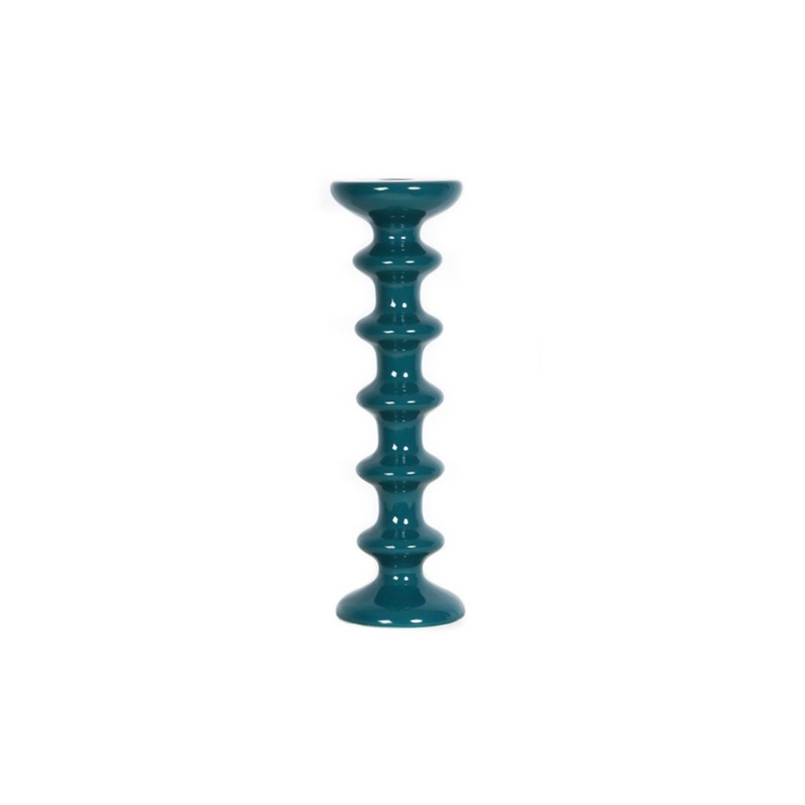 Candlestick Slavic, Bleu Sarah - H30 cm - Ceramic - image 1