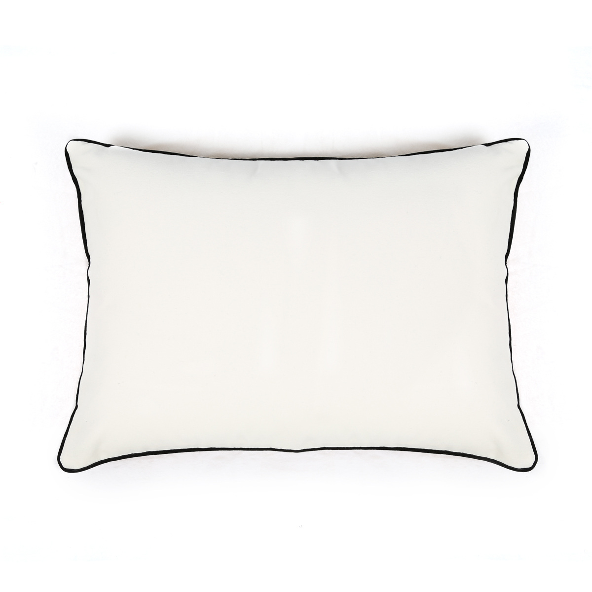 Cushion Double Jeu, Ochre / Jasmine - 55 x 40 cm - Cotton velvet - image 2