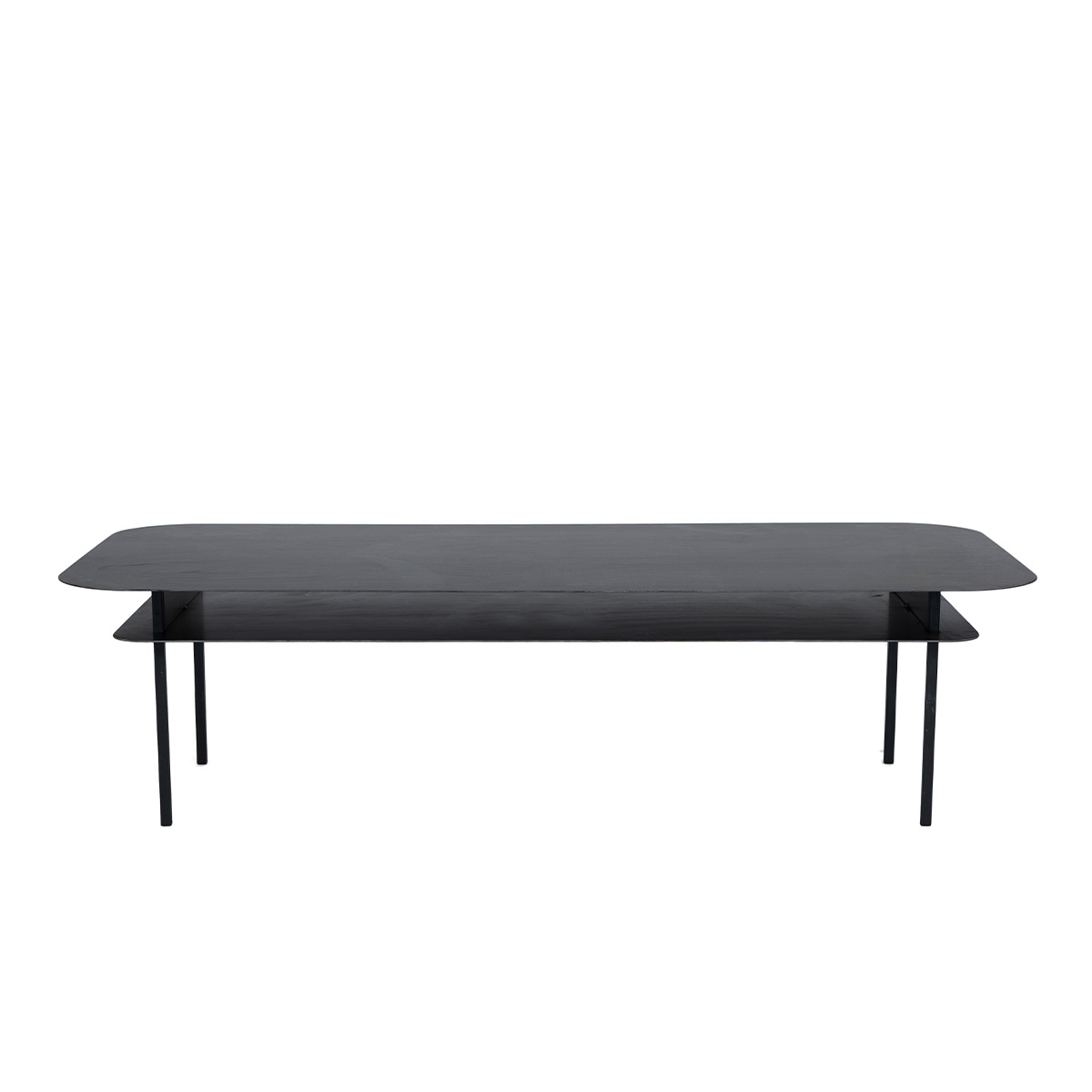 Table Basse Tokyo Rectangulaire, Noir - L150 x l70 x H40 cm - Acier Thermolaqué - image 4