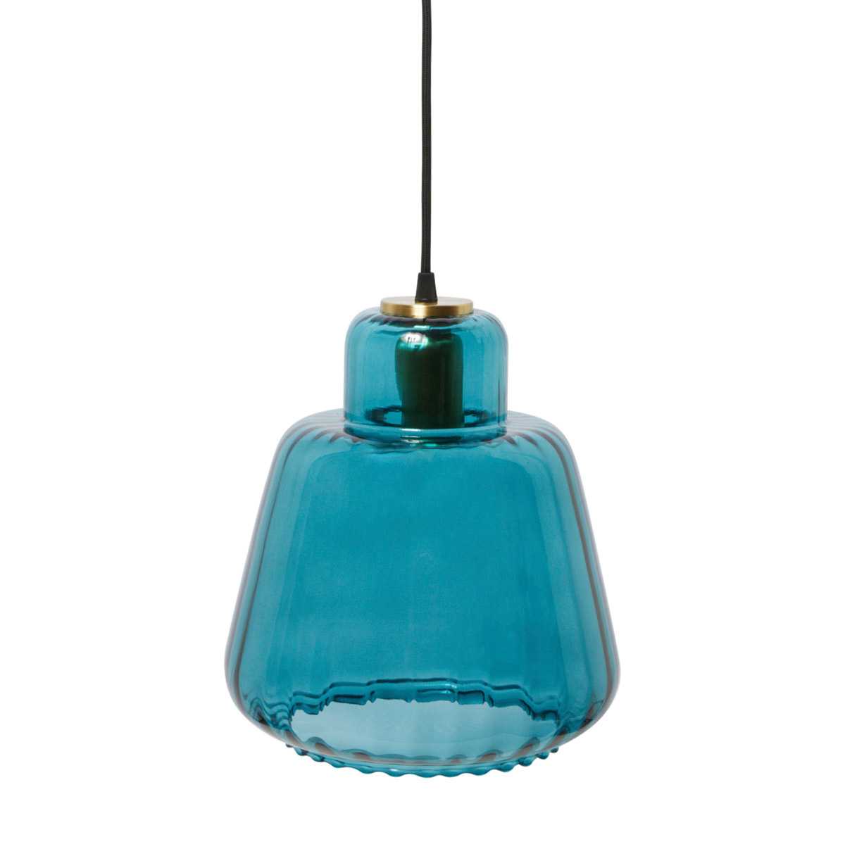 Hanging lamp Pure, Bleu Sarah - H11 in - Glass - image 1