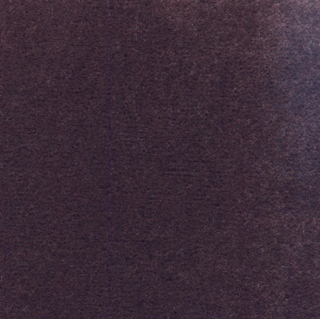 Nico large pouffe, Aubergine - L56 x W56 x H42 cm - Walnut/Mohair - image 4