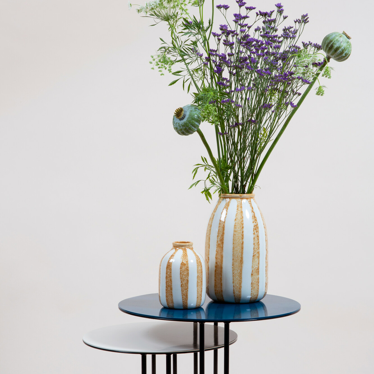 Decorative Vase Riviera, Amber - H14 cm - Ceramic - image 2