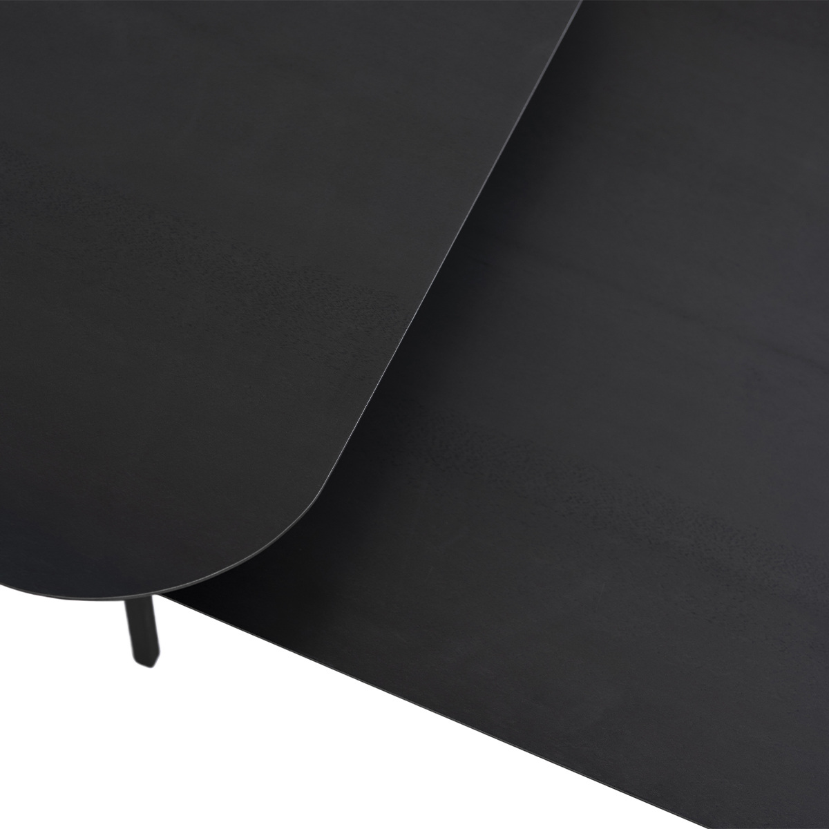 Coffee Table Tokyo Offset Tabletop, Black - L150 x W80 x H40 cm - Waxed steel - image 3