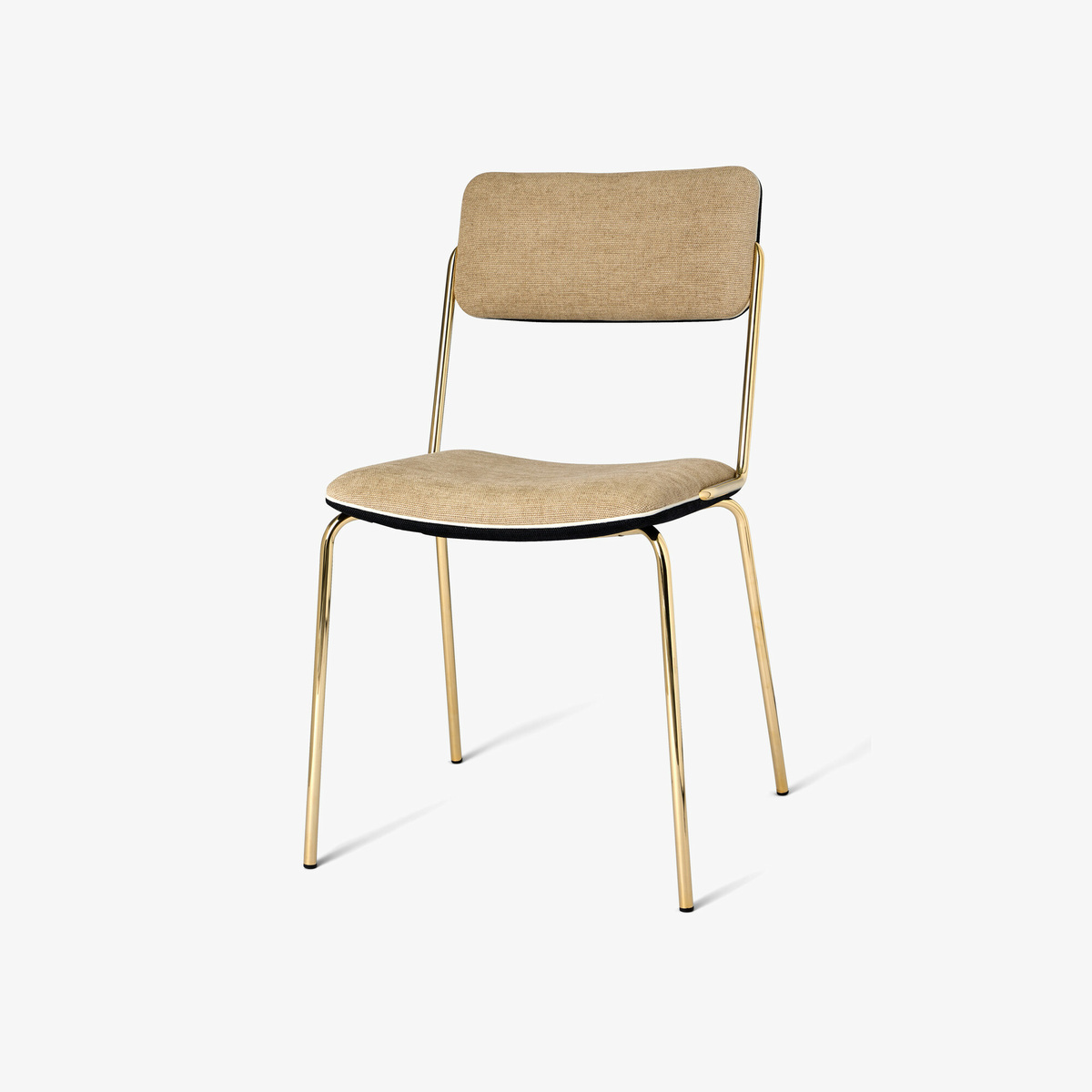 Chair Double Jeu, Leinen / Gold - H85 x W51 x D43 cm - Cotton - image 1