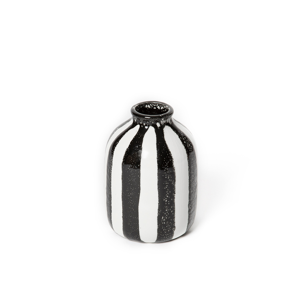 Decorative Vase Riviera, Black - H14 cm - Ceramic - image 1