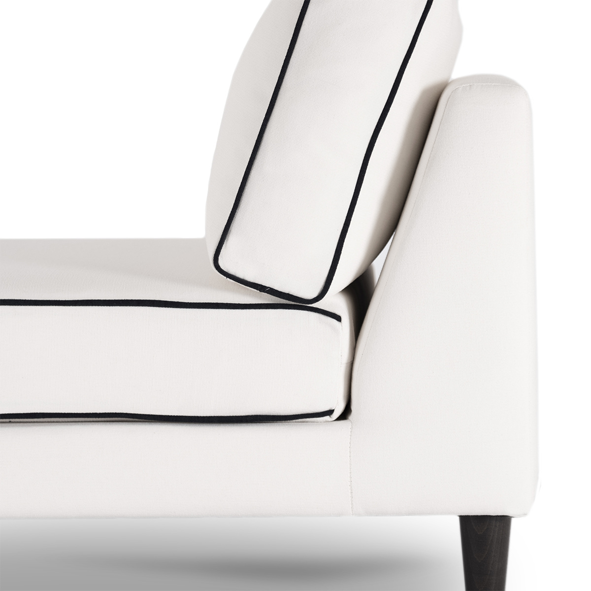 Flip Chair Noa, White / Black - H80 x W80 x D75 cm - Cotton / Wood - image 6