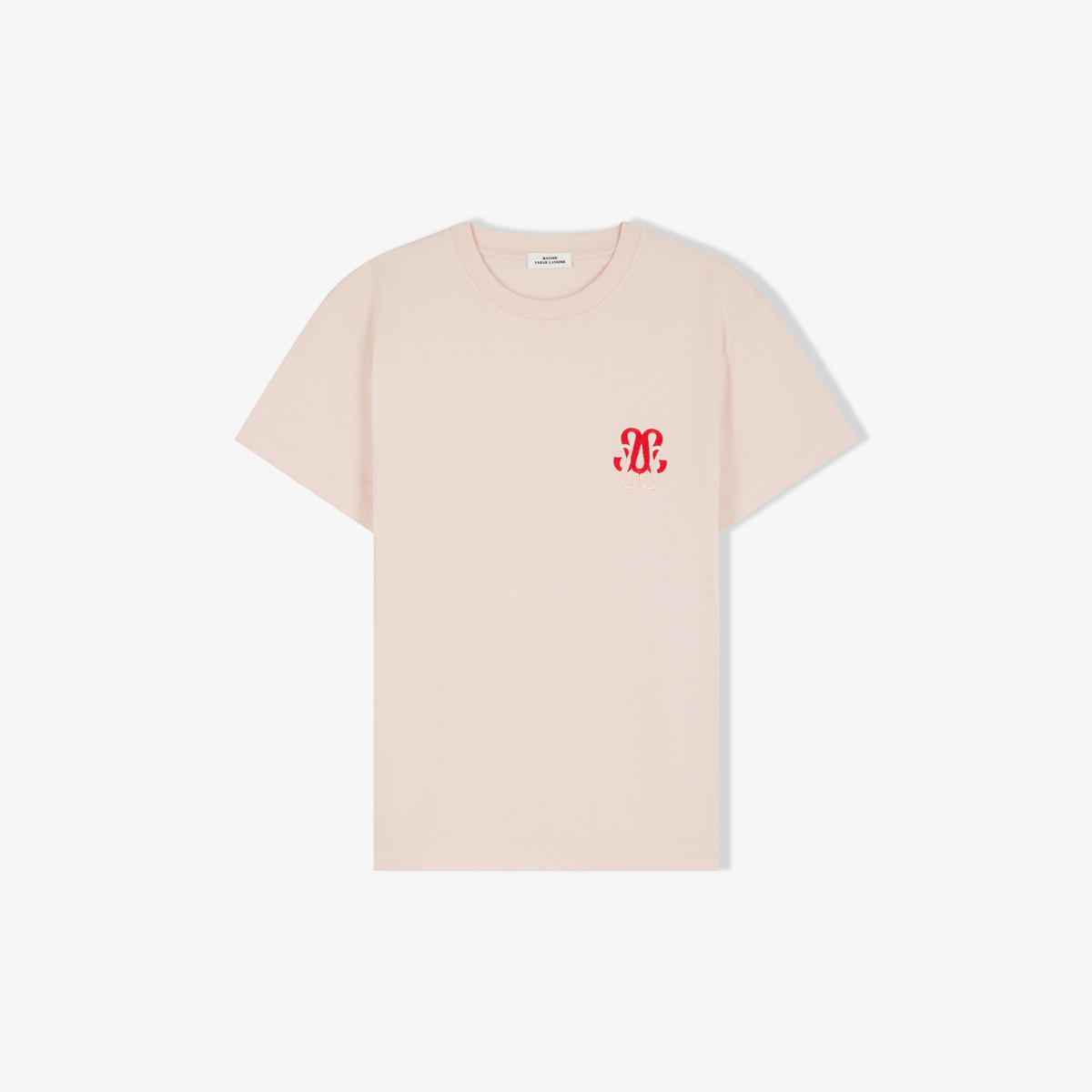 Monogram T-shirt, Baby Pink- Round Neck - 100% Cotton - image 1