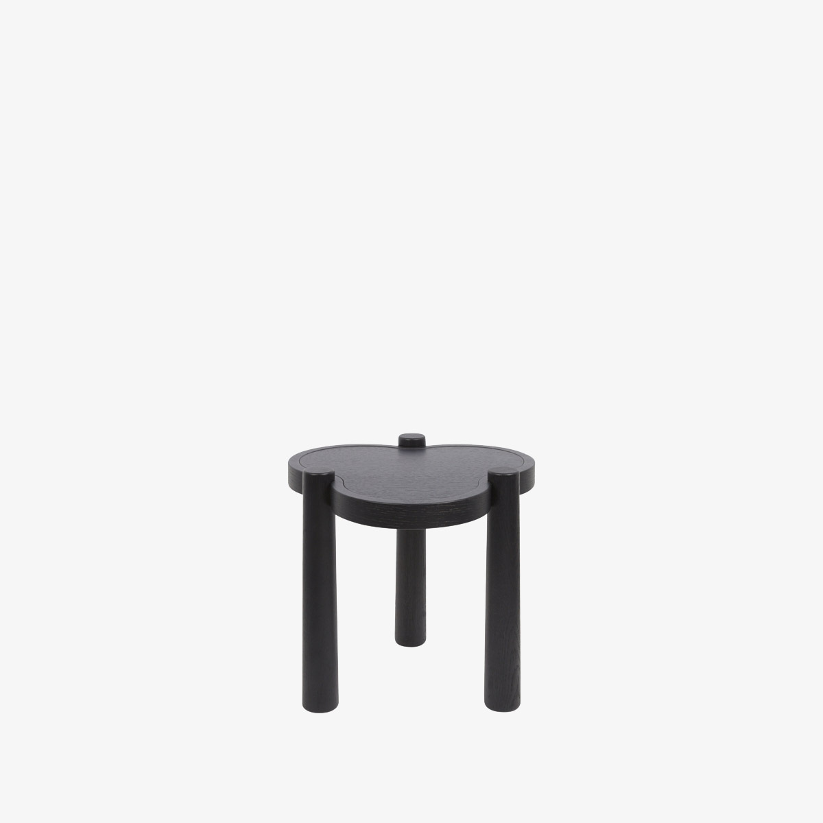 Table Agapé, Chêne teinté noir - ø42 x H40 cm - Chêne - image 1
