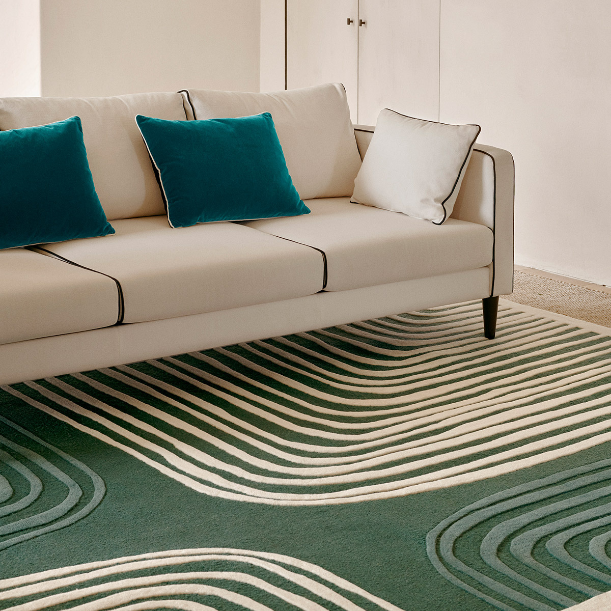 Carpet Labyrinth, Thé de Chine - Different sizes - Wool / Cotton - image 3