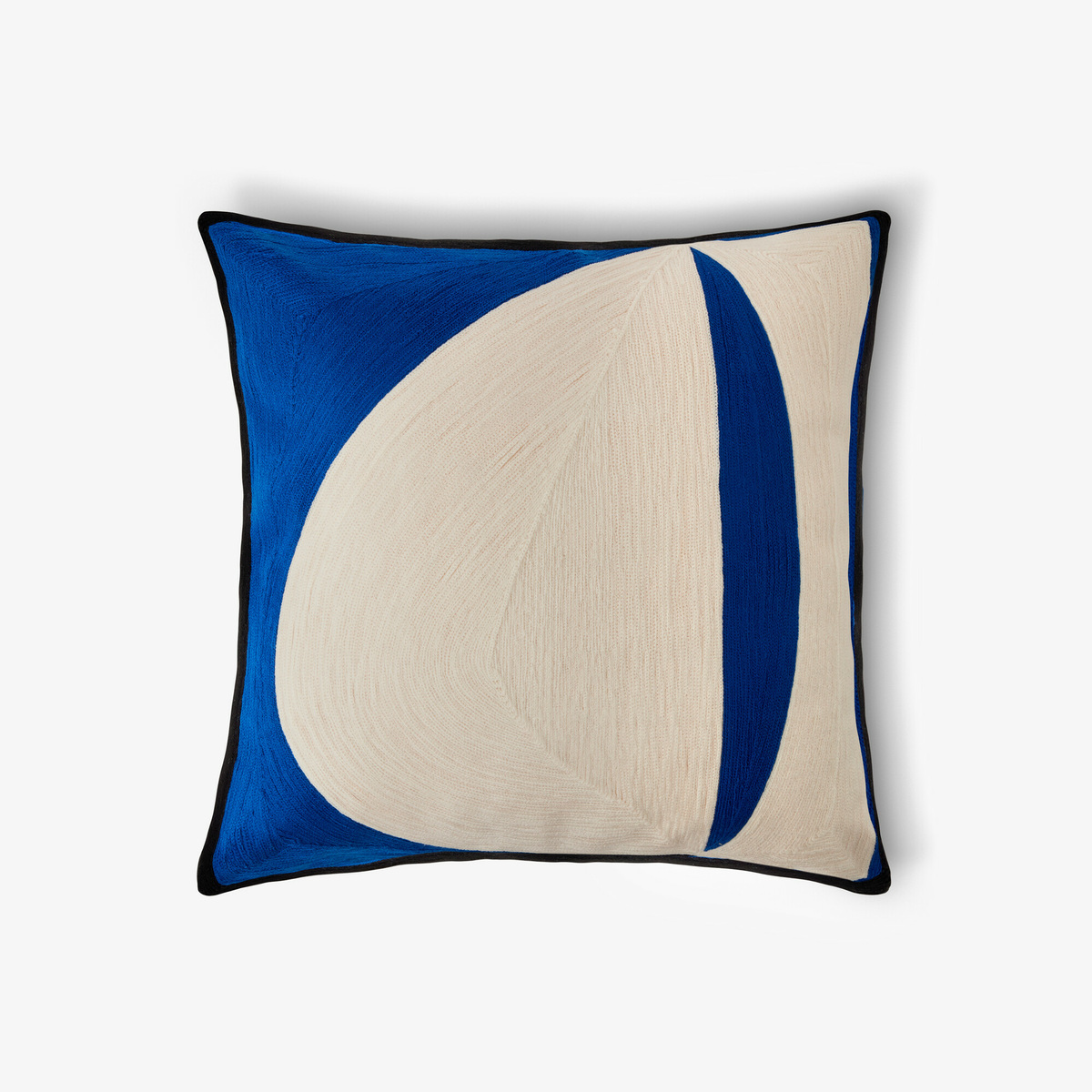 Cushion Abstract, Jasmine/Indigo - 42 x 42 cm - Cotton - image 1