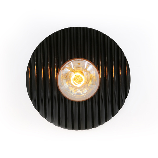 Wall Light Riviera, Black- ⌀25 cm - Lacquered wood - image 2