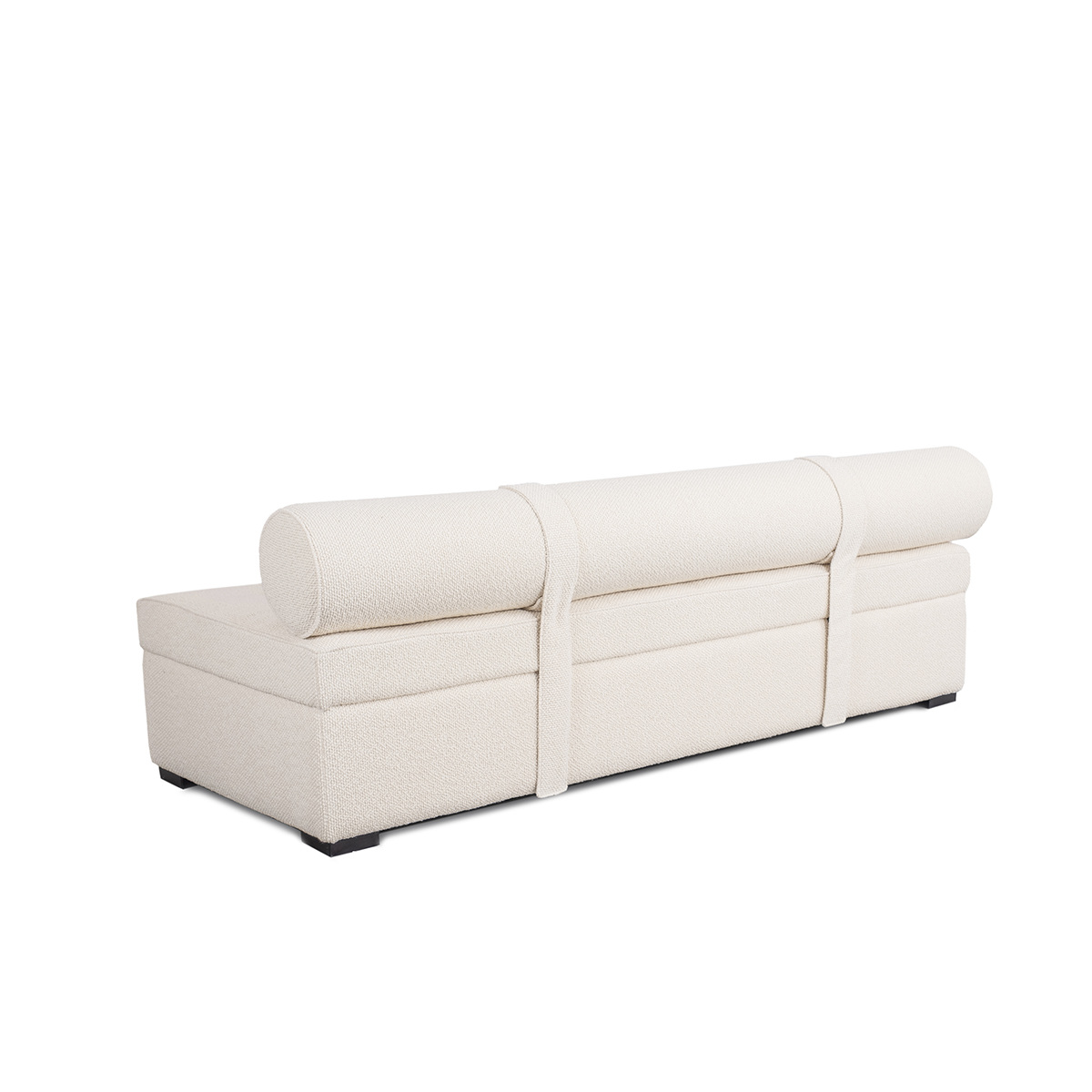 Banquette Jacob, White - L185 x W75 x H40 - Curly wool - image 4