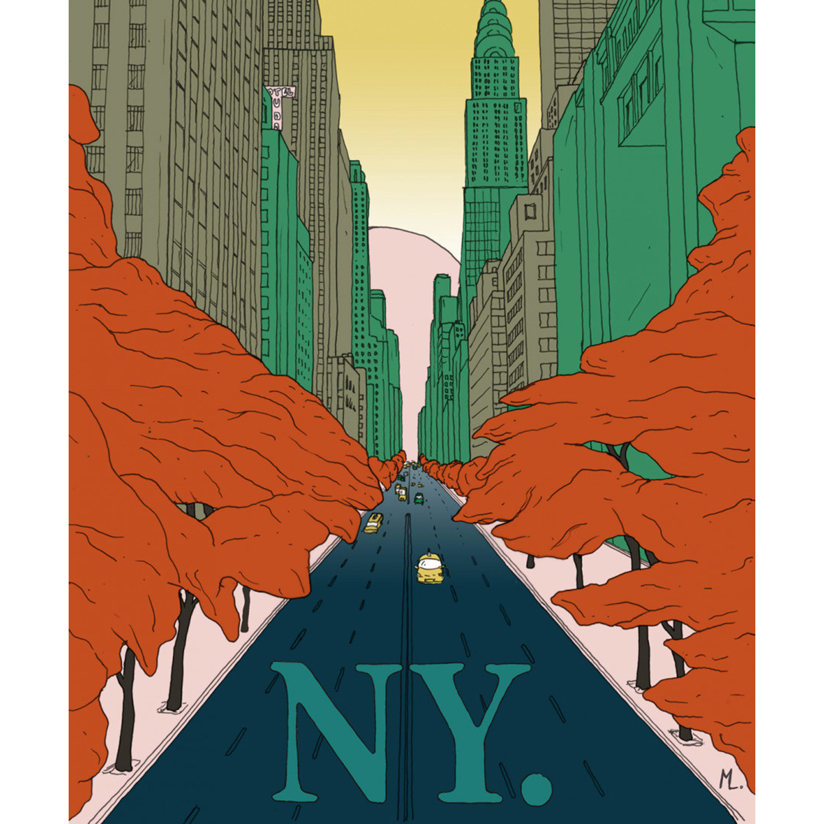 Affiche New-York, Papier couché mat - L70 x l50 cm - image 1