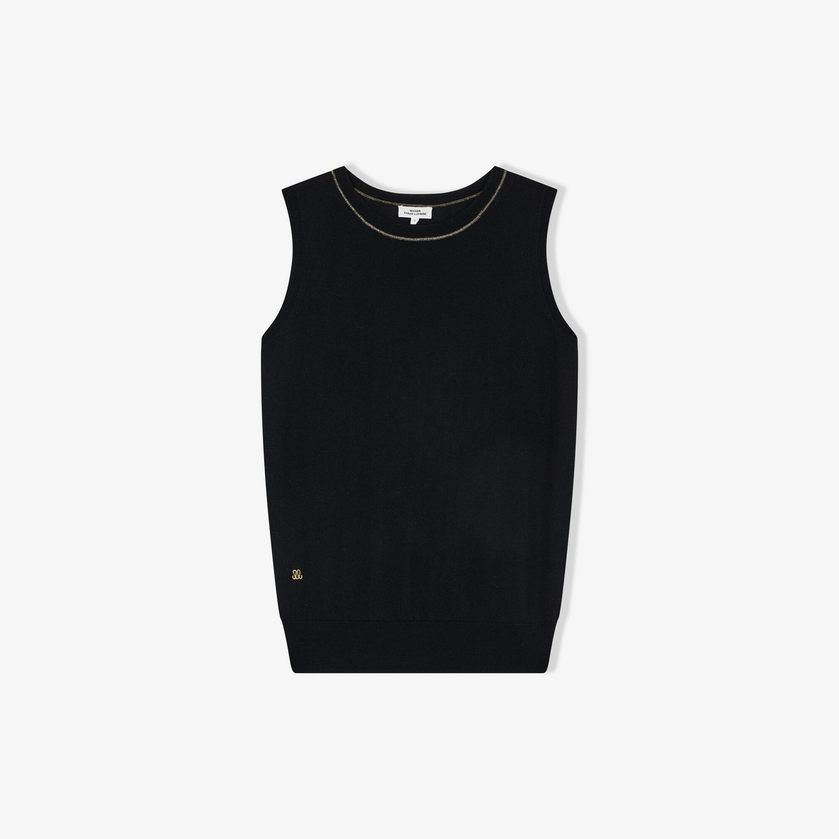 Villette jumper, Black - Sleeveless - Silk and cashmere - image 1