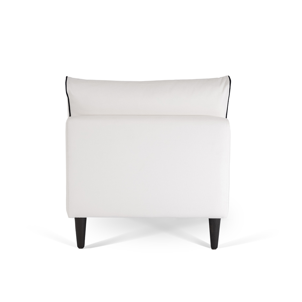 Flip Chair Noa, White / Black - H80 x W80 x D75 cm - Cotton / Wood - image 5