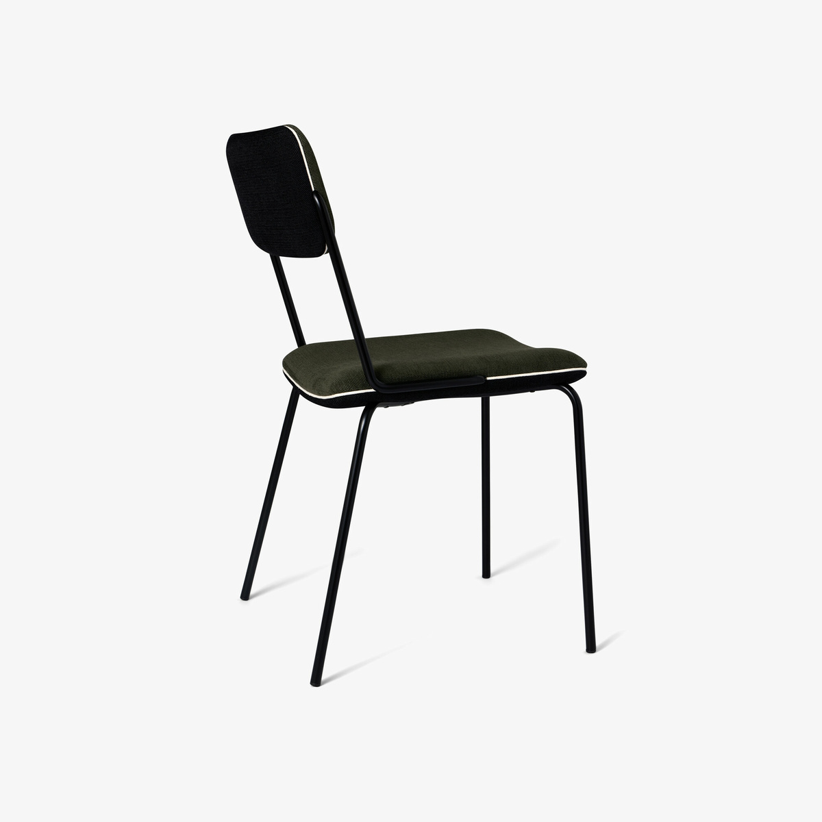 Chair Double Jeu, Green / Black - H85 x W51 x D43 cm - Cotton - image 3