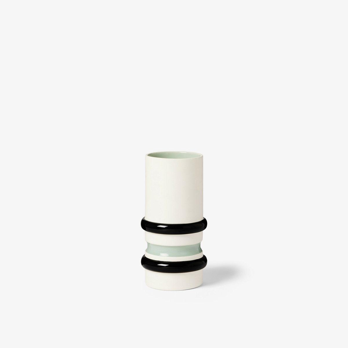 Aquarius vase, Black / Linden - Ø10 x H23 cm - image 1