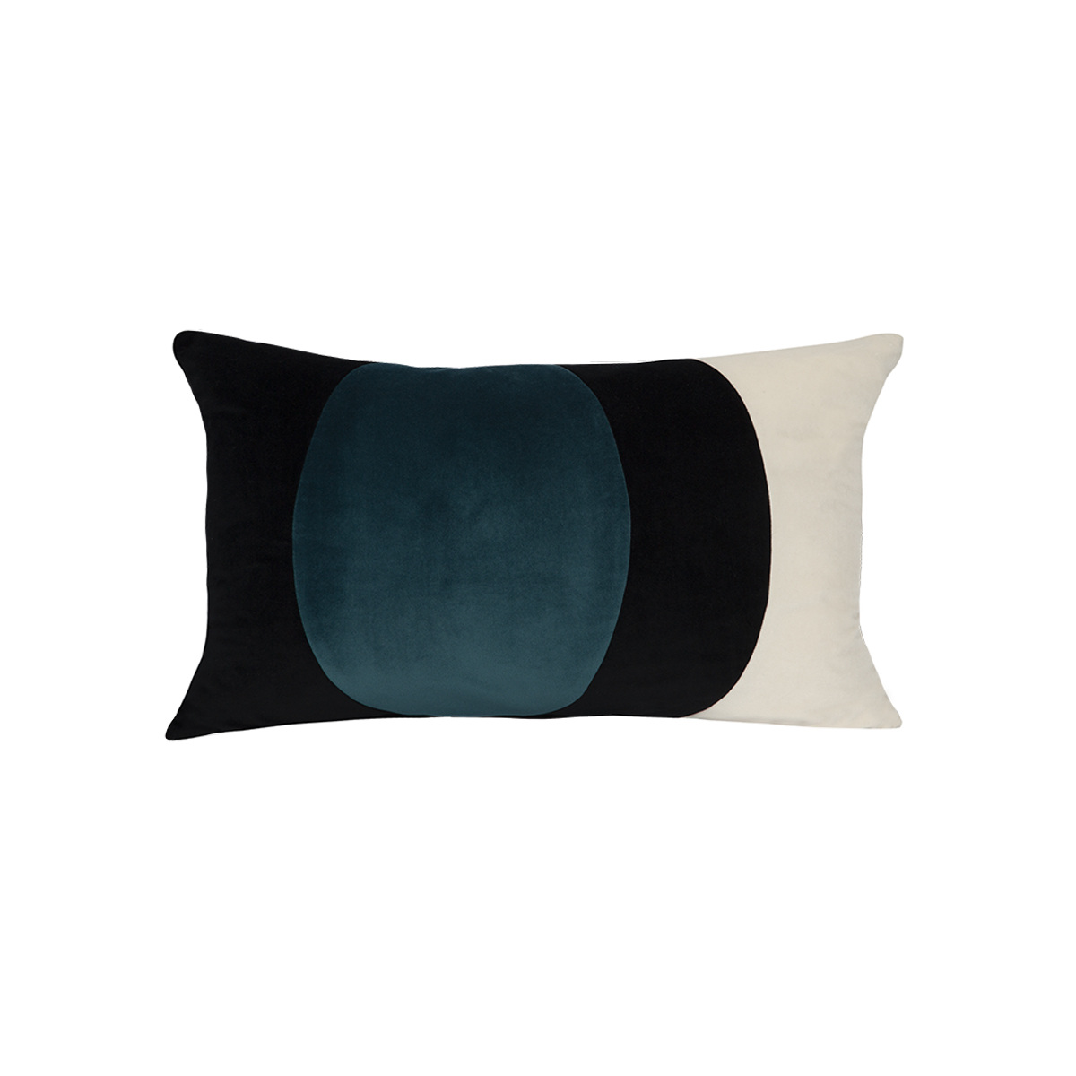 Cushion Lune, Bleu Sarah - 50 x 30 cm - Velvet - image 1