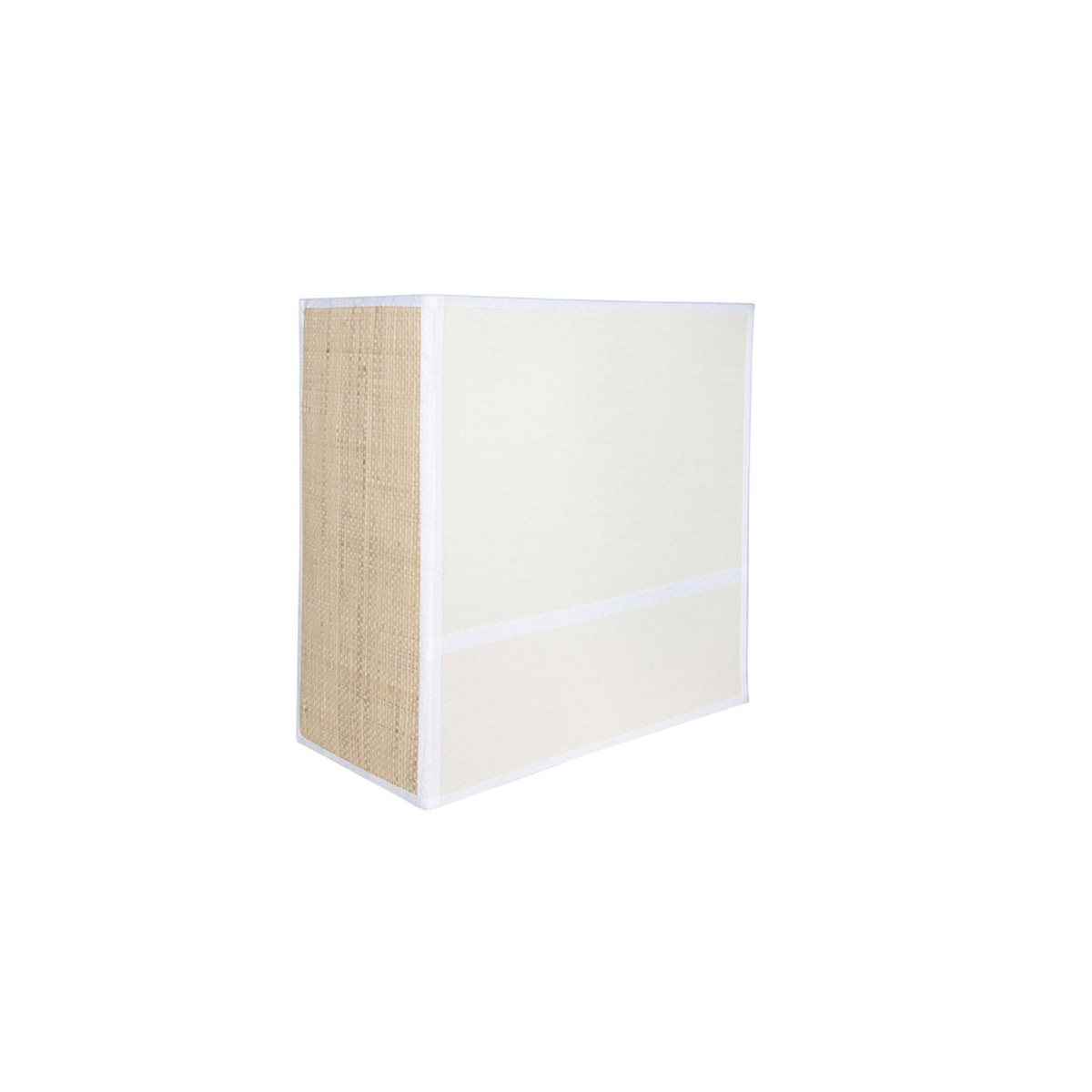 Wall Light Celeste, Ecru / White - H25 cm - Steel / Rabane Cotton shade - image 1